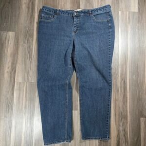 Just My Size JMS Stretch Denim Jeans Womens 20W Blue Straight Leg Mid Rise